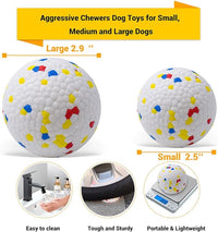 KUTKUT Pack of 4Pcs Dog Balls Toy for Aggressive Chewers, Indestructible Bouncy Dog Ball, Lightweight&Floating, Durable Dog Chew Ball for Small Dogs to Fetch and Play.-Toys-kutkutstyle