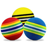 KUTKUT Pack of 10 Foam Balls for Cats, Colorful Rainbow Ball Cat Toy Sponge Ball Cat Toy Ball, Soft Pet Ball Toy for Cat Puppy Kitty Indoor Activity Play Training - kutkutstyle